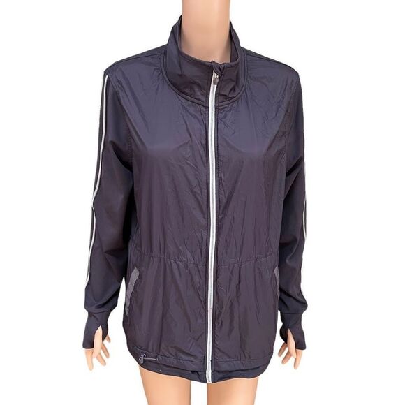 Tangerine Womens Plum Purple Full Zip Lightweight Windbreaker Track Jacket XL - Picture 1 of 7